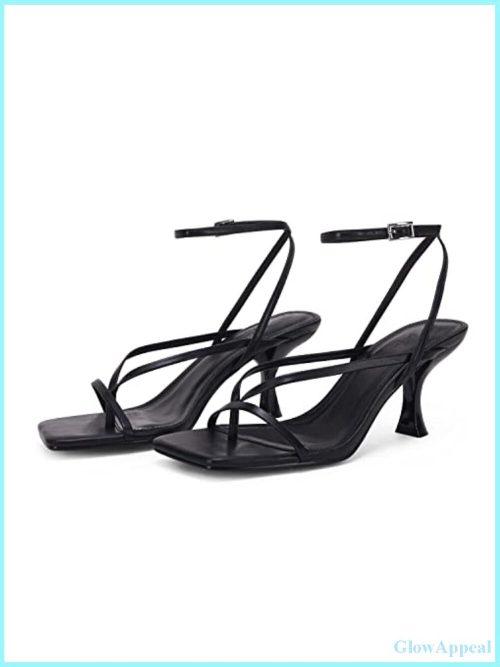 Womens Lace Up Heeled Sandals Square Open Toe Kitten Heel Party Shoes
